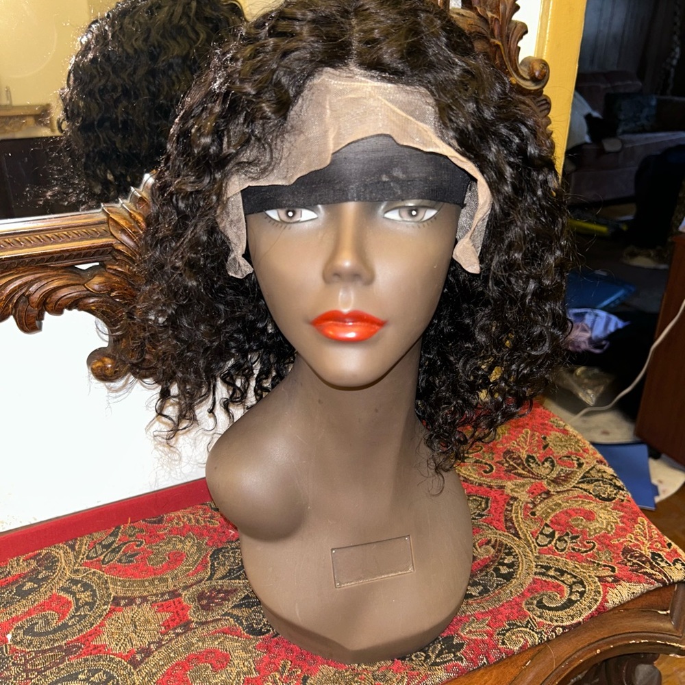Curly Black Lace Front Wig